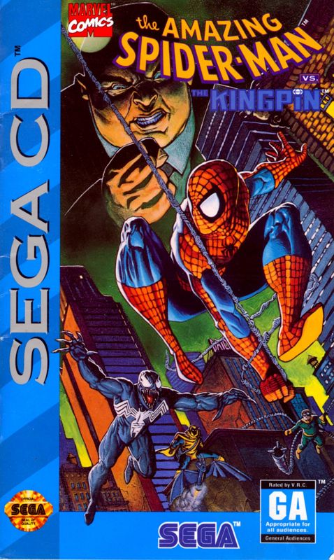 The Amazing Spider-Man vs. The Kingpin box art for Sega CD